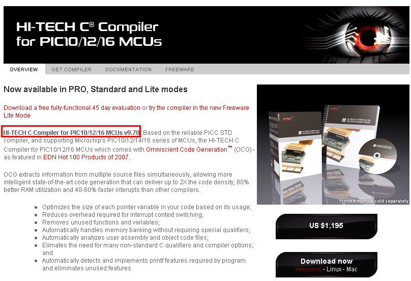 microchip hi tech c compiler free download